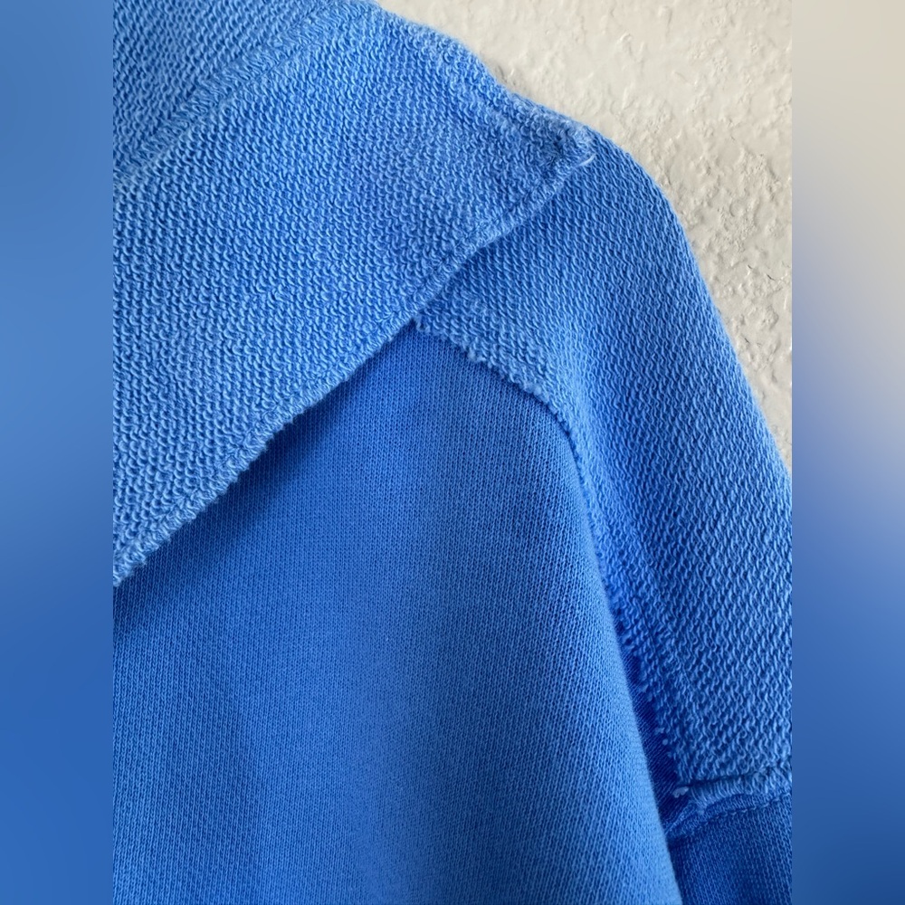 Aerie Starry Skies Open Neck Oversized Sweatshirt Blue Small $65 - Picture 15 of 15